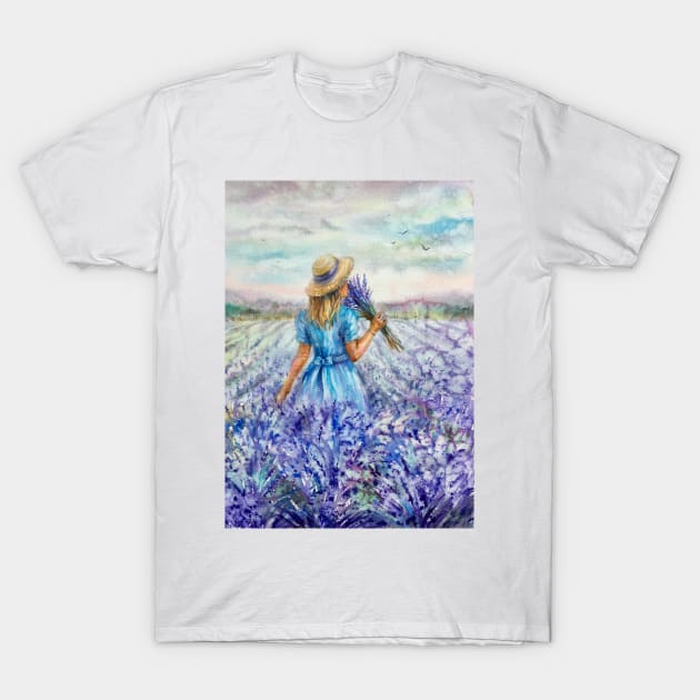 Lavender field T-Shirt by EL_ART